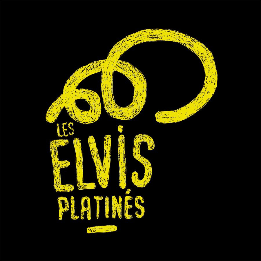 logo jaune sur fond noir - Elvis Platinés