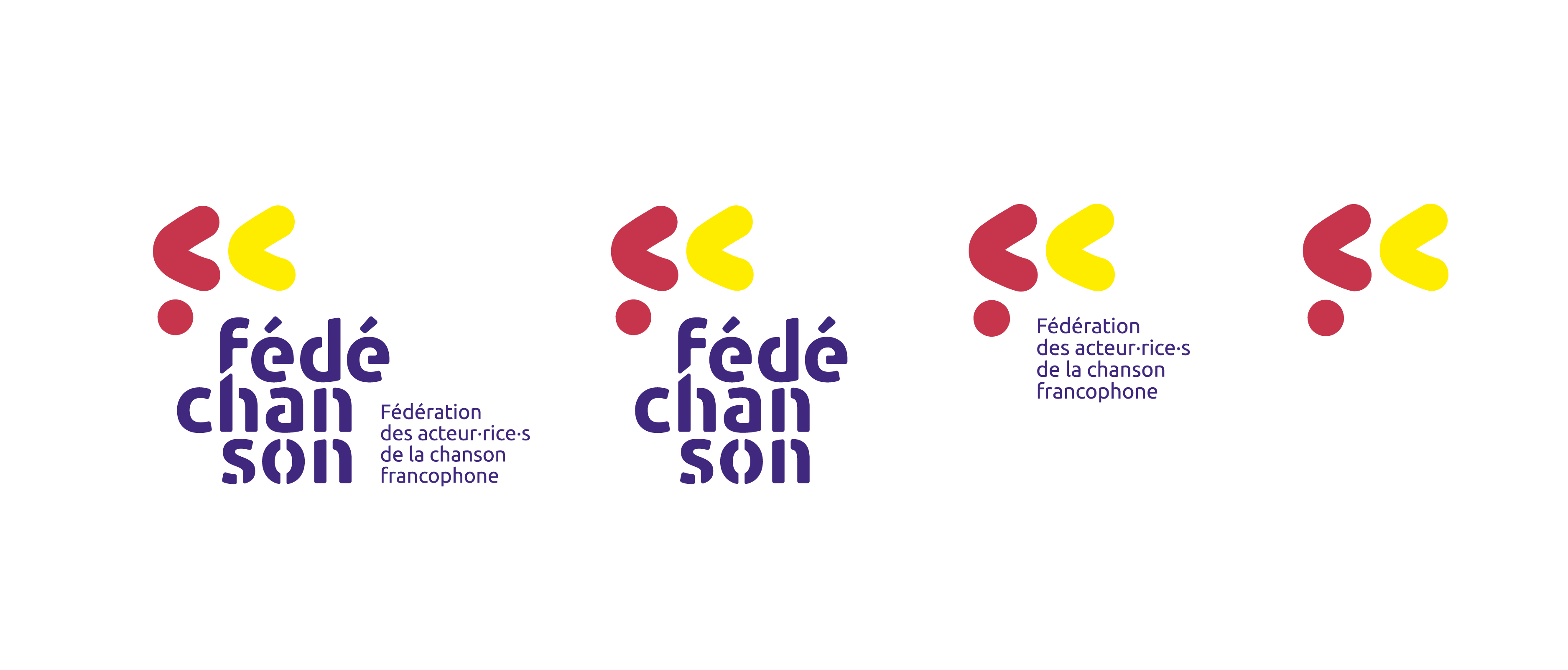 Différentes formes du logo Fédéchanson